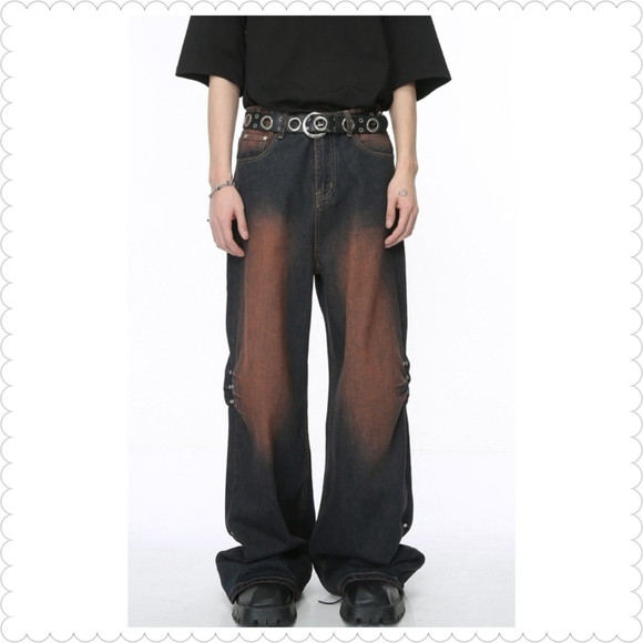 Men's Trendy Wide Leg Jeans - Picture 9 of 12